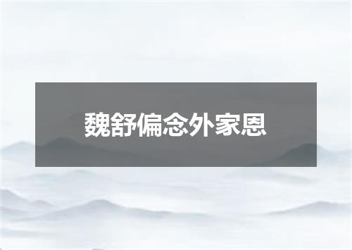 魏舒偏念外家恩