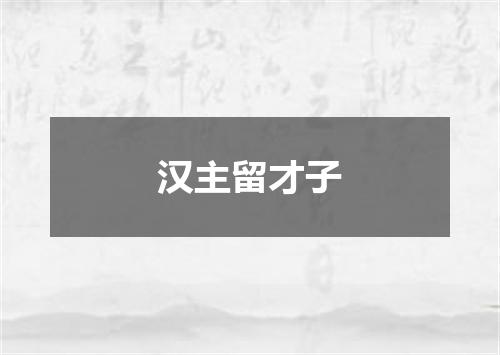 汉主留才子
