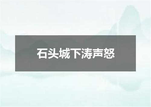 石头城下涛声怒