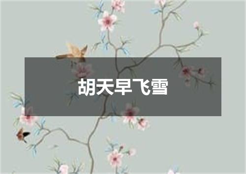 胡天早飞雪