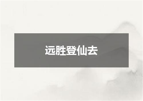远胜登仙去