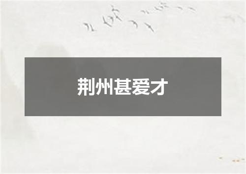 荆州甚爱才