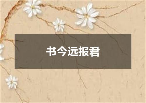 书今远报君
