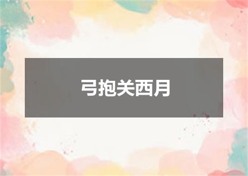 弓抱关西月