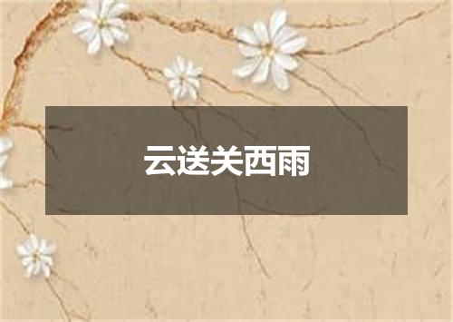 云送关西雨