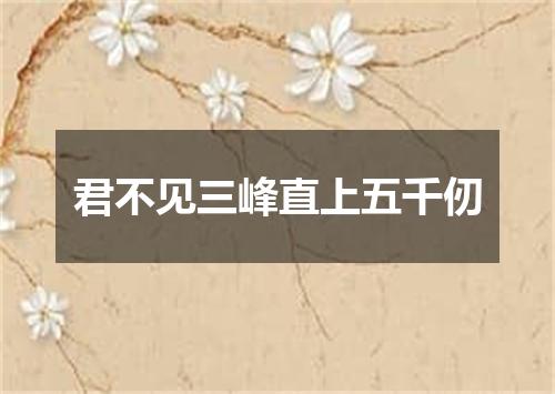君不见三峰直上五千仞