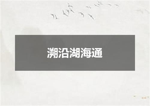 溯沿湖海通