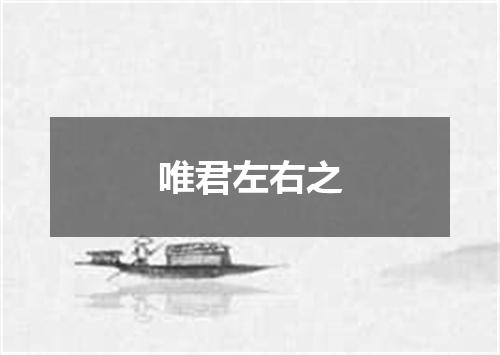 唯君左右之