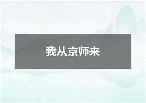 我从京师来