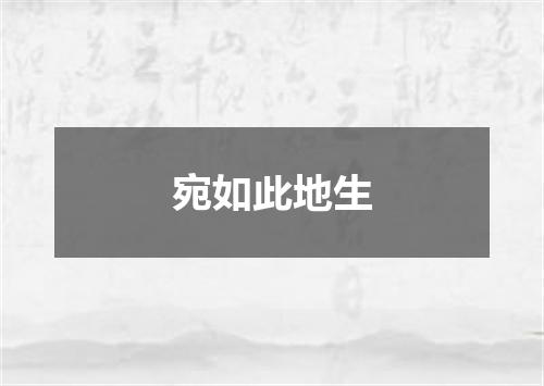 宛如此地生