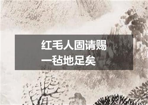 红毛人固请赐一毡地足矣