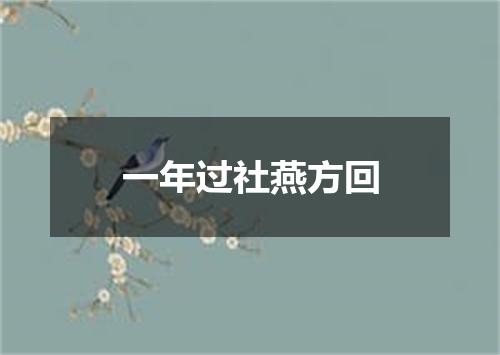 一年过社燕方回