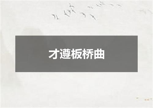 才遵板桥曲