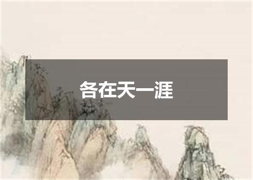各在天一涯