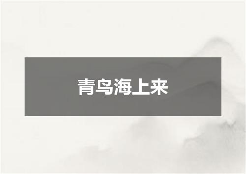 青鸟海上来