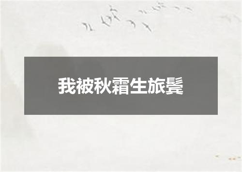 我被秋霜生旅鬓