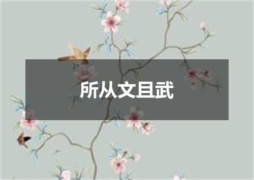 所从文且武