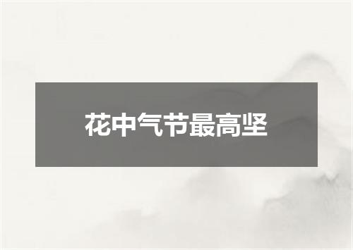 花中气节最高坚