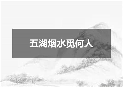 五湖烟水觅何人