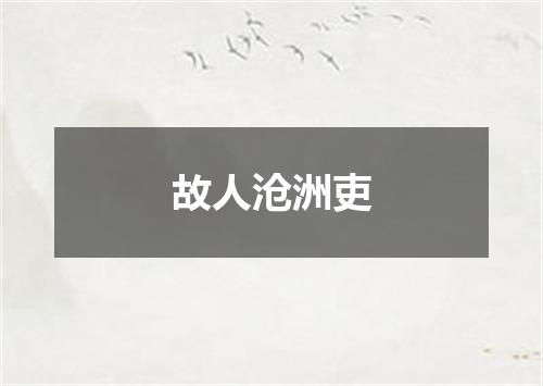 故人沧洲吏