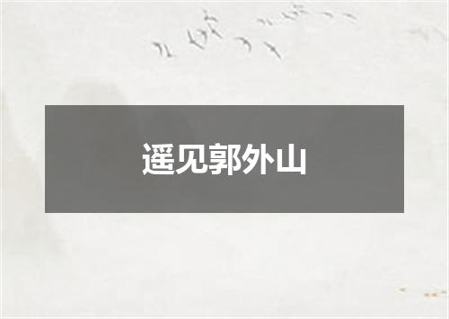 遥见郭外山