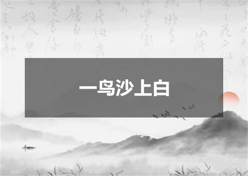 一鸟沙上白