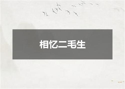 相忆二毛生