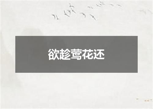 欲趁莺花还
