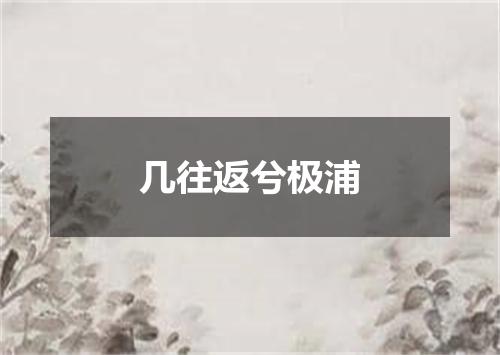几往返兮极浦