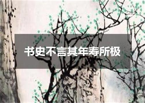 书史不言其年寿所极