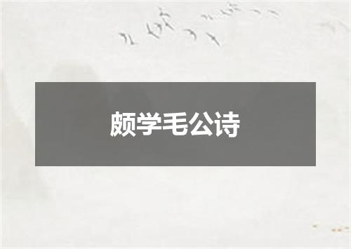 颇学毛公诗