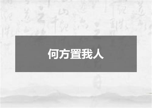 何方置我人