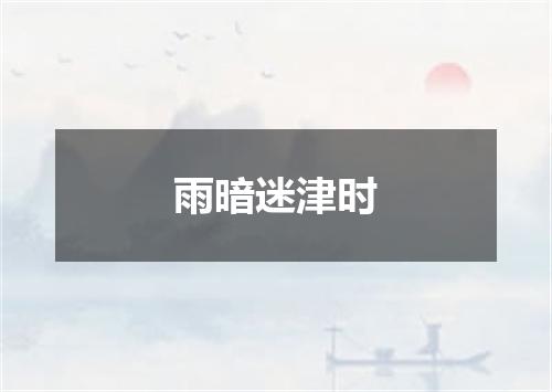 雨暗迷津时