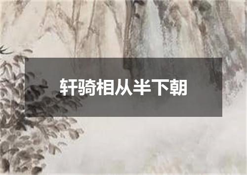 轩骑相从半下朝