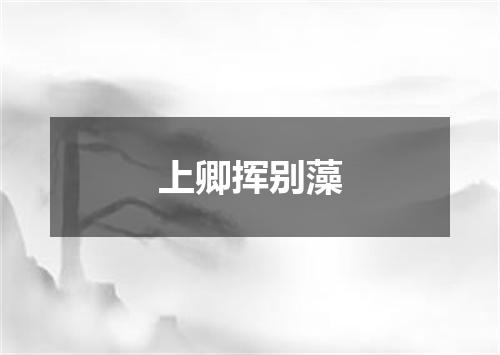 上卿挥别藻