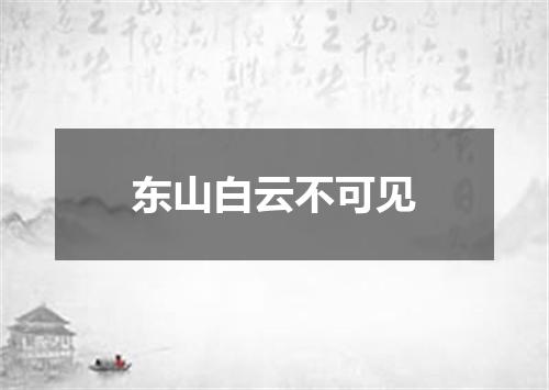 东山白云不可见