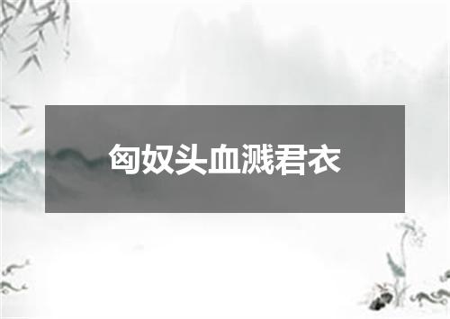 匈奴头血溅君衣