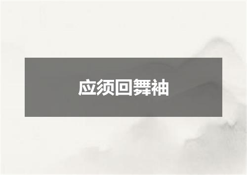 应须回舞袖