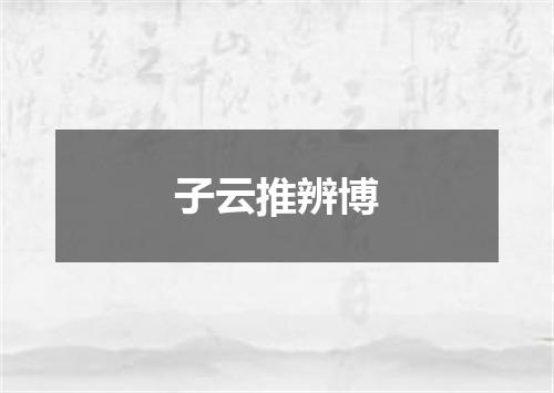 子云推辨博