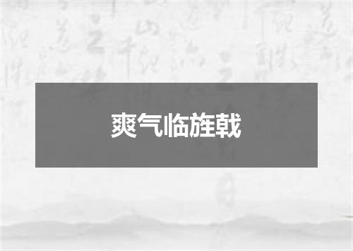 爽气临旌戟