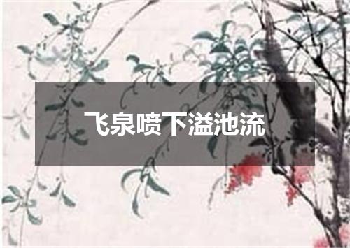 飞泉喷下溢池流