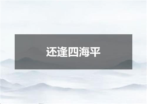 还逢四海平