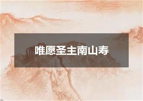唯愿圣主南山寿
