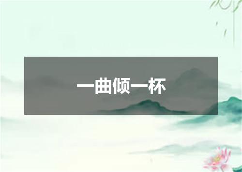一曲倾一杯
