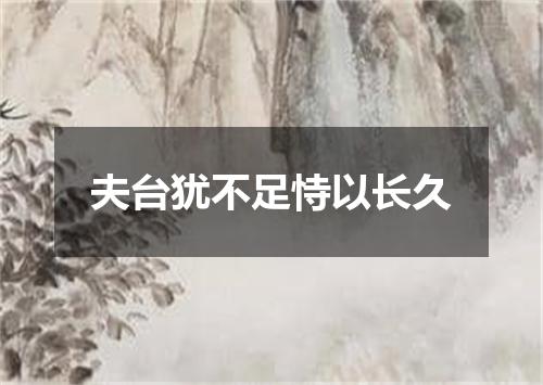 夫台犹不足恃以长久
