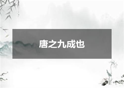 唐之九成也
