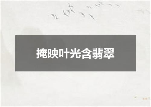 掩映叶光含翡翠