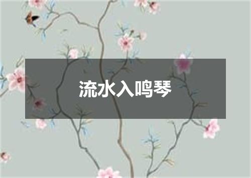 流水入鸣琴