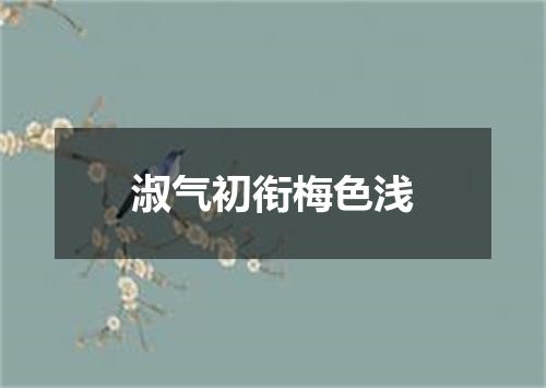 淑气初衔梅色浅