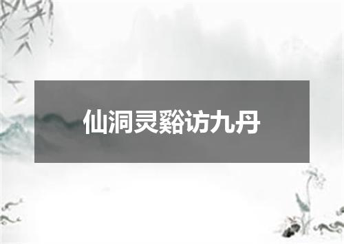 仙洞灵谿访九丹